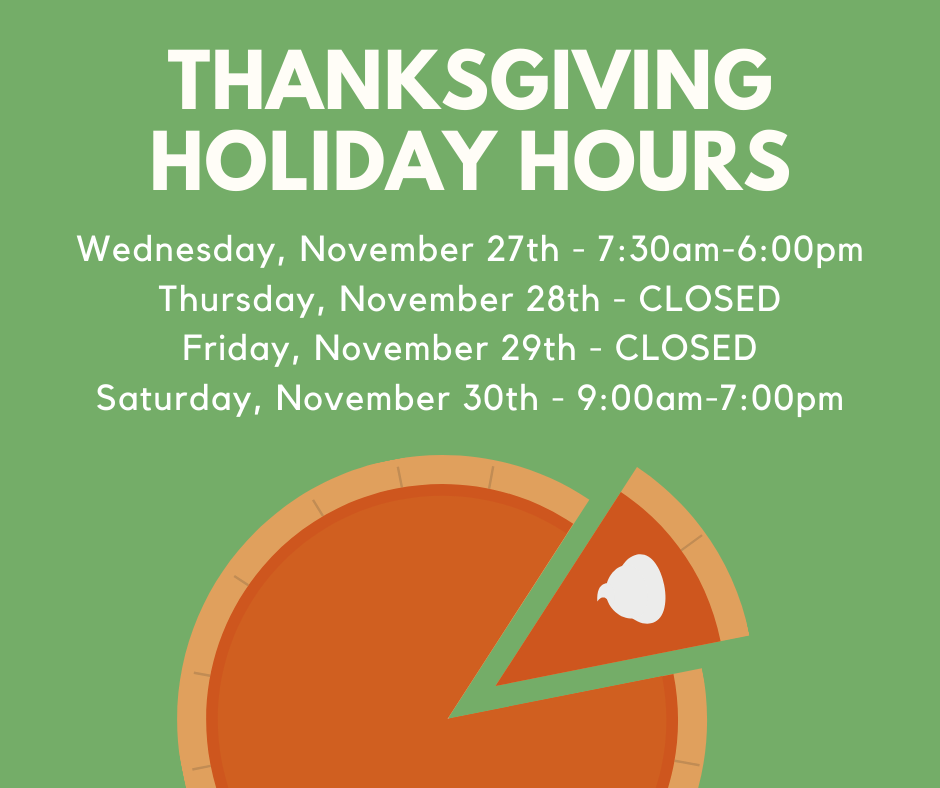 Thanksgiving Hours List