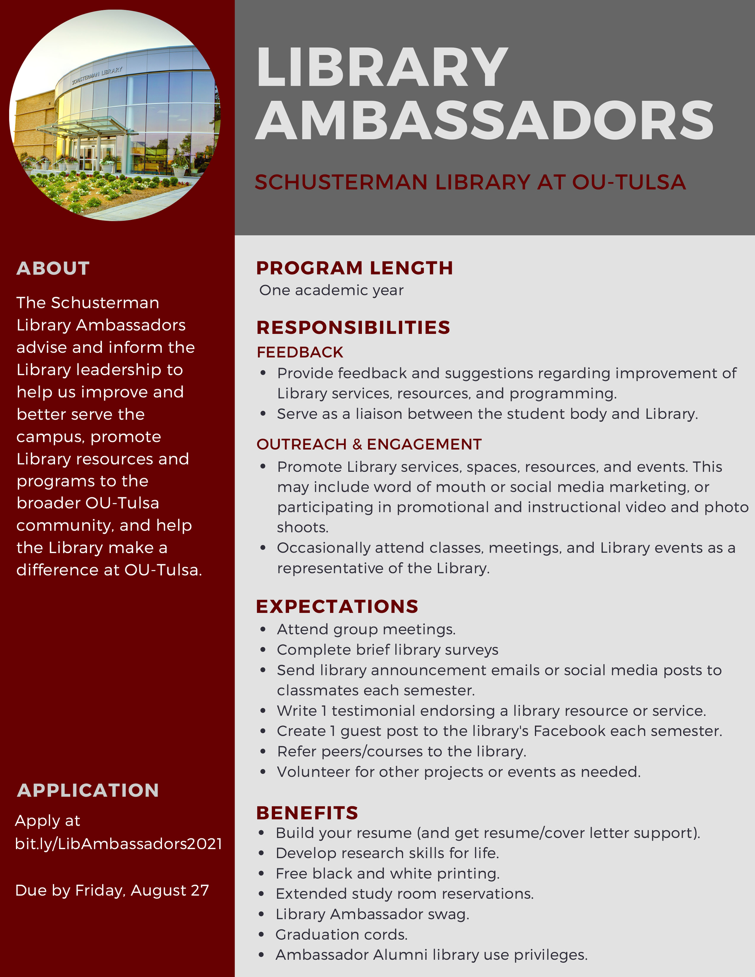 Library Ambassador Flyer